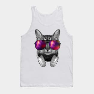 Sunglasses Cat Tank Top